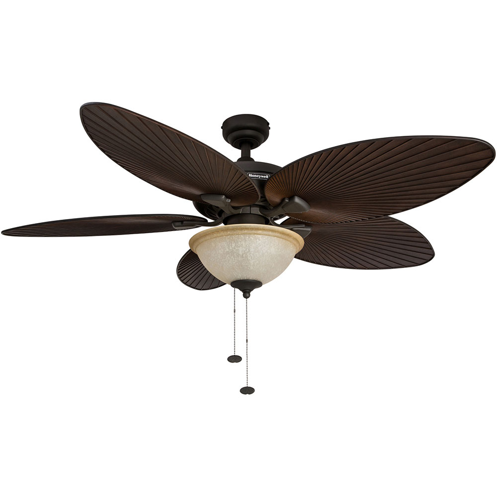 Honeywell Palm Island Indoor & Outdoor Ceiling Fan, Bronze, 52 Inch - 50202