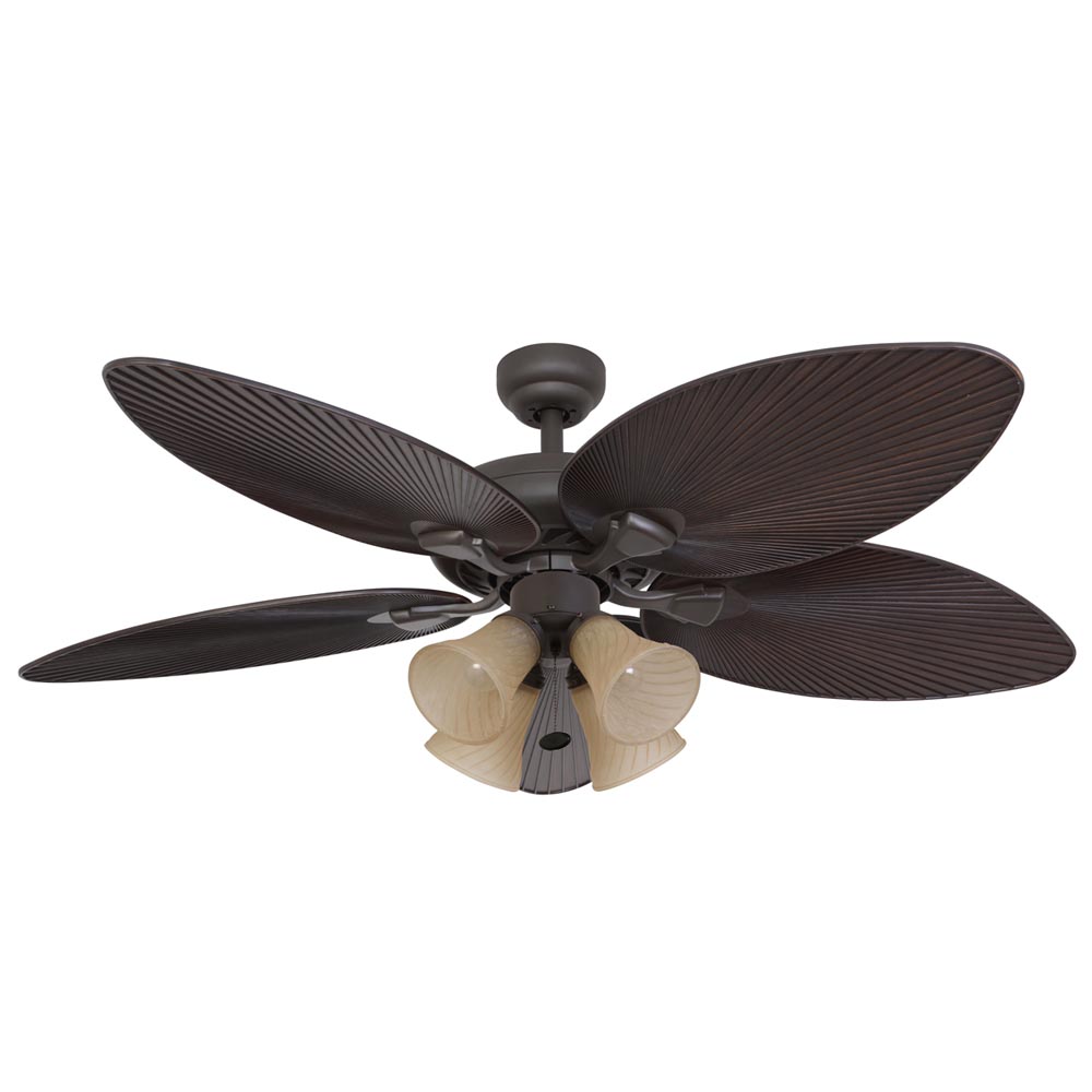 Honeywell Palm Island Indoor & Outdoor Ceiling Fan, Bronze, 52 Inch - 50203