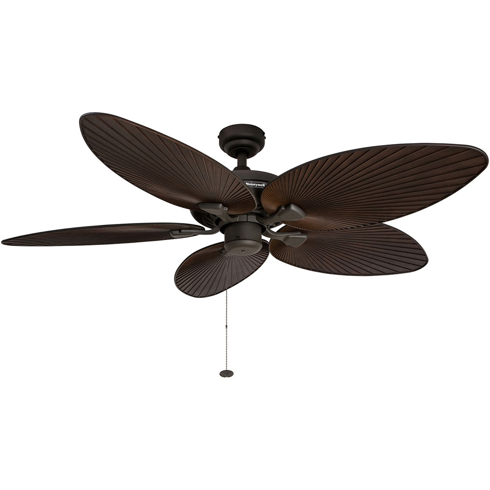 Honeywell Palm Island Indoor and Outdoor Ceiling Fan, Bronze, 52 Inch - 50207