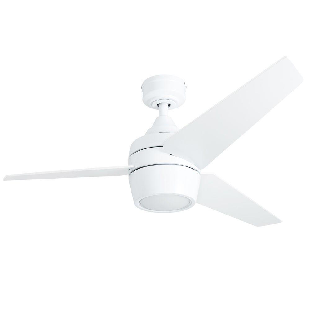 Honeywell Eamon 52-Inch Modern Bright White Remote Control Ceiling Fan with Integrated LED Light, 3 Blade - 50605-03