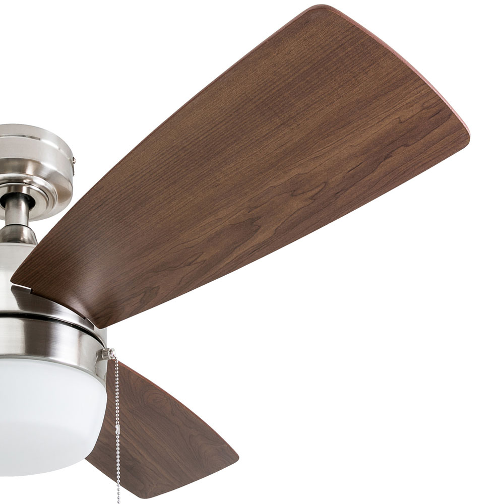 Honeywell Barcadero 44-Inch Modern Brushed Nickel LED Ceiling Fan with Integrated Light - 50616-03