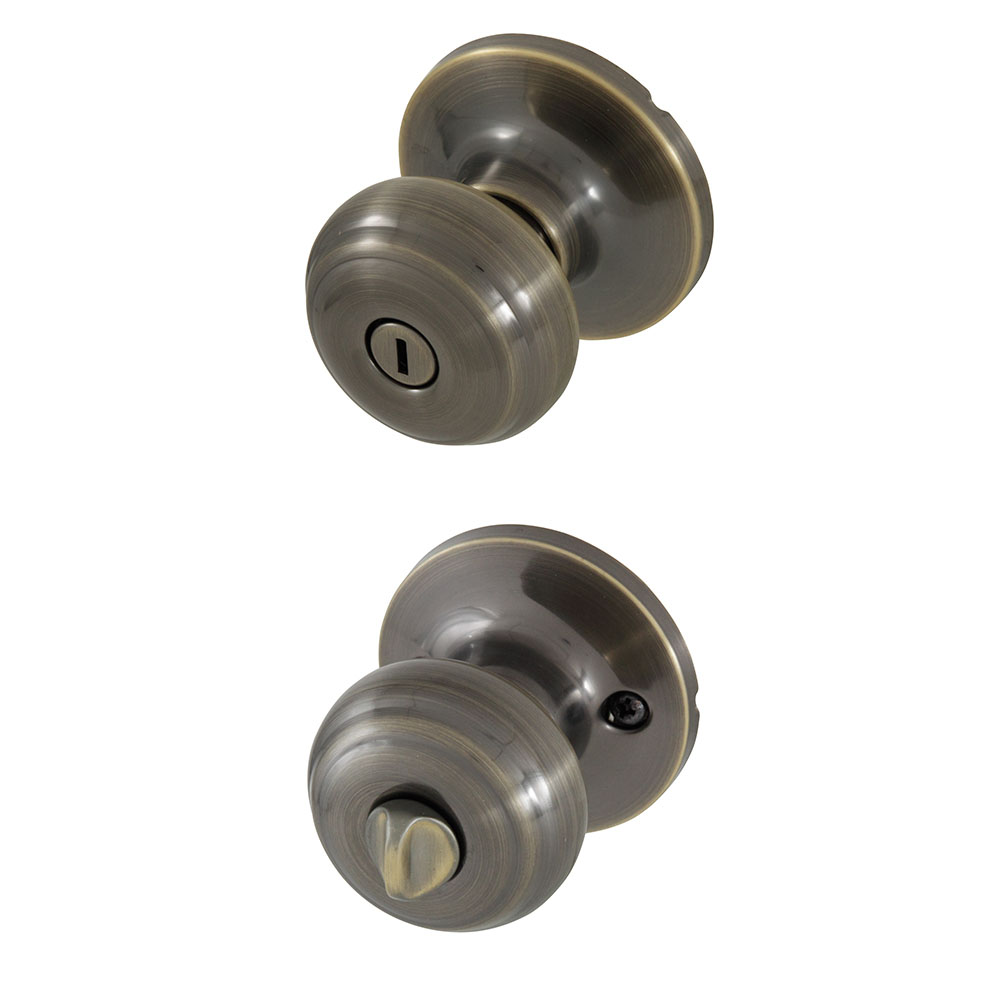 Honeywell - 8732001 Electronic Entry Knob Door Lock Polished Brass