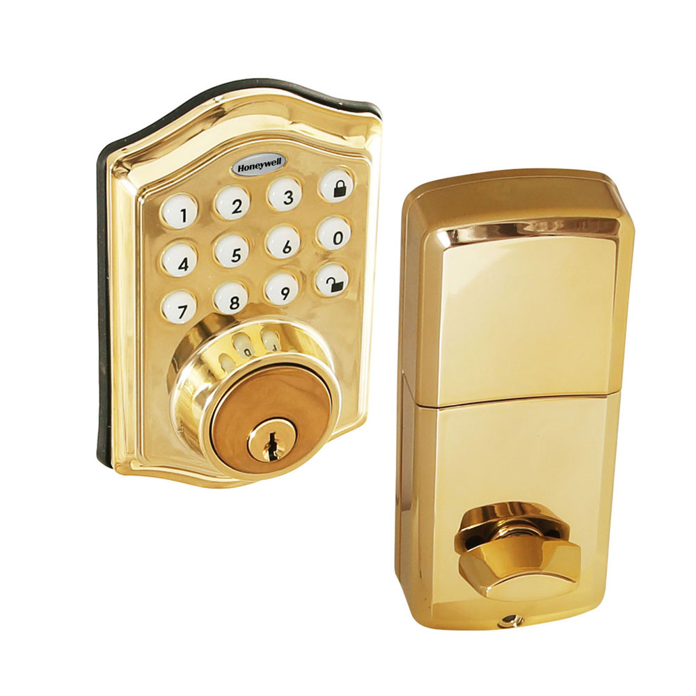 Honeywell 8732101 Electronic Entry Knob Door Lock Antique Brass