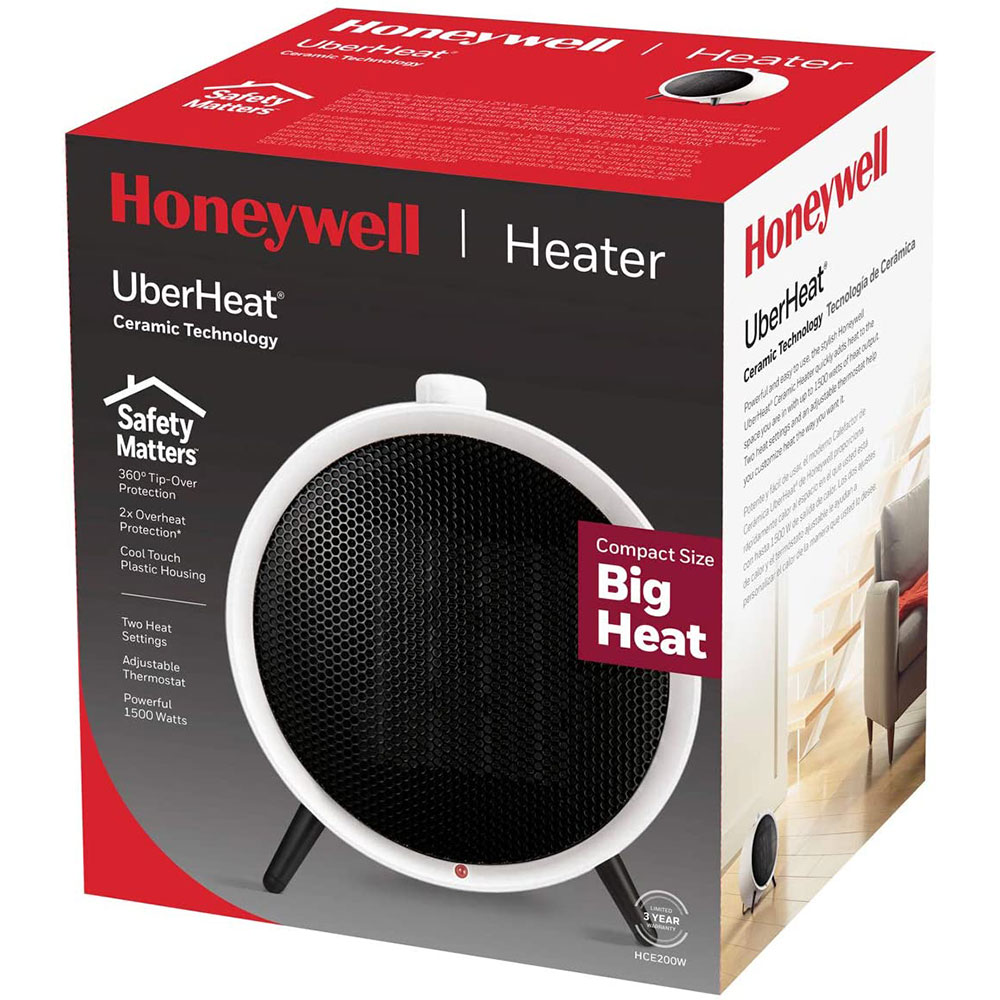Honeywell UberHeat Ceramic Personal Heater - White, HCE200W