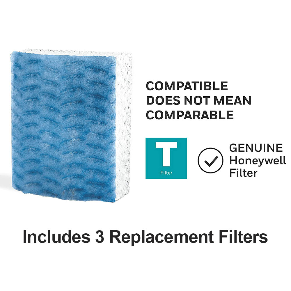 Honeywell HFT600 Replacement Humidifier Filter T for HEV615 and HEV620 Humidifiers - 3 Pack