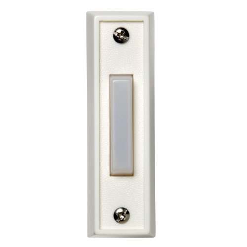 Honeywell Home RPW111A1002/A Wired Surface Mount Illuminated Push Button for Door Chime, White Finish