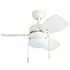 Honeywell Ocean Breeze Indoor Ceiling Fan, White, 30-Inch - 50600-03