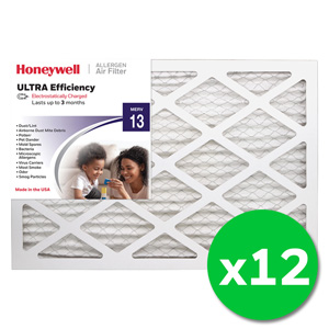 Honeywell 14x20x1 Ultra Efficiency Allergen MERV 13 Air Filter - 12 Pack