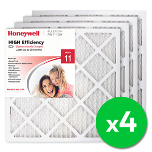 Honeywell 20x20x1 High Efficiency Allergen MERV 11 Air Filter - 4 Pack