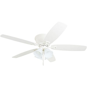 Honeywell Glen Alden 52 In. White Low Profile LED Ceiling Fan, Light - 50520-03