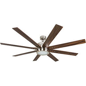 Honeywell Xerxes 62 In. Brushed Nickel LED Remote Control Ceiling Fan - 50608-03