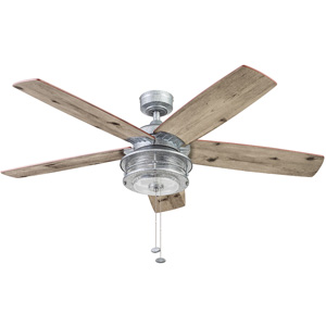 Honeywell Foxhaven Farmhouse Indoor/Outdoor 52-inch Ceiling Fan, Galvanized