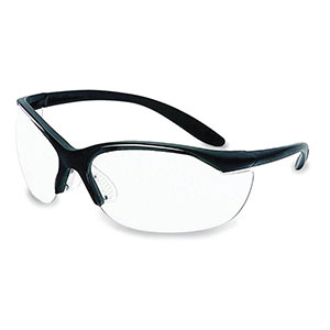 Honeywell Vapor II Shooter's Safety Eyewear, Black frame, Clear Lens - R-01535