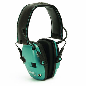 Howard Leight by Honeywell Impact Sport Sound Amplification Electronic Shooting Earmuff, Teal - R-02521