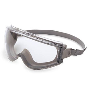 Honeywell Uvex Stealth Low Profile Splash/Impact Goggle, Gray Frame, Clear Lens, Uvextreme Anti-Fog Lens Coating - RWS-51030