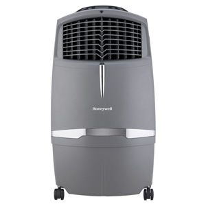 Honeywell CL30XC Indoor Portable Evaporative Air Cooler, Fan and Humidifier with Ice Compartment, 806 CFM -  7.9 Gallon Tank (Gray)