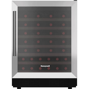 Honeywell 52 Bottle Large Wine Cooler Refrigerator, Freestanding Wine Cellar, Stainless Steel - H52WCS