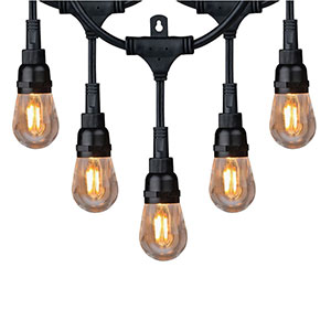 Honeywell 36 Foot Replaceable Filament Style Amber LED String Light Set, SW136A221110